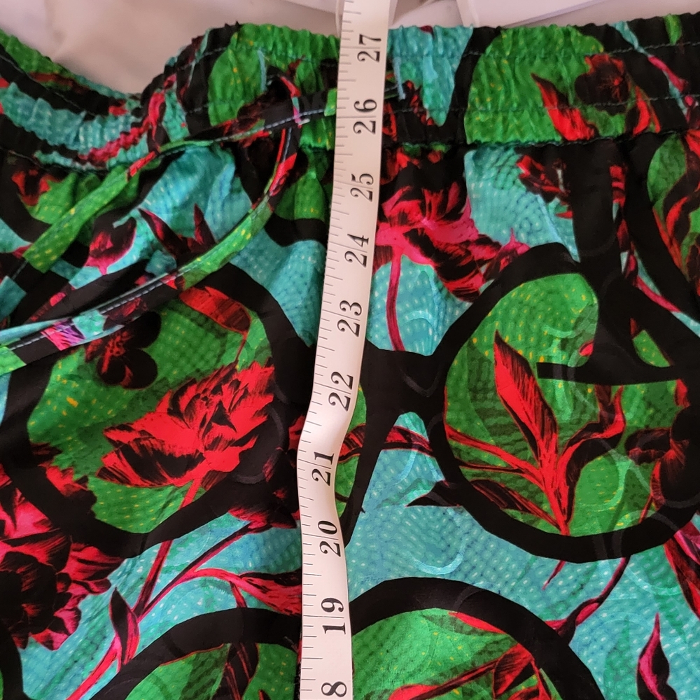 Iris Apfel x H&M pants colourful green/turquoise with string sizes available S. - Picture 13 of 15